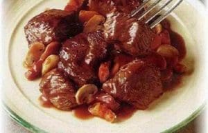 Boeuf bourguignon sans vin