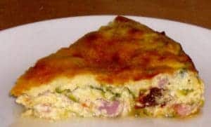 Flan de courgettes aux lardons
