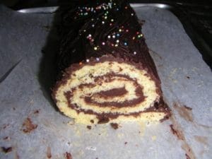 Biscuit roulé au chocolat