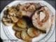 Rôti de porc au fromage et tomates