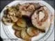 Rôti de porc au fromage et tomates