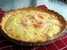 Quiche aux champignons et aux crevettes