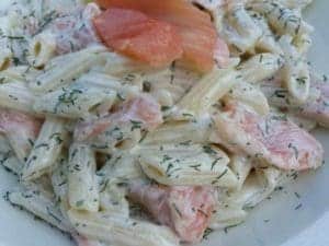 Salade de pâtes au saumon
