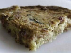 Quiche sans pâte aux champignons