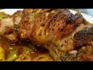 Cuisse de dinde à la moutarde au four