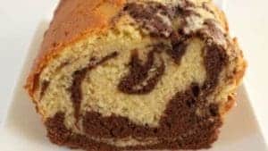 Gâteau marbré sans levure