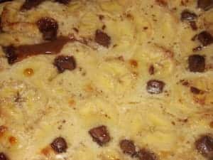 Clafoutis aux bananes et au chocolat