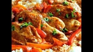 Poulet basquaise au riz