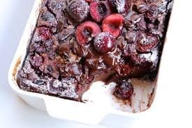 Clafoutis au chocolat et aux cerises